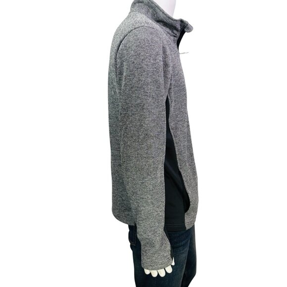 Spyder Mens Fleece Lined Sports Sweater 1/4 Zip Pullover Gray Black Size L - Picture 8 of 11